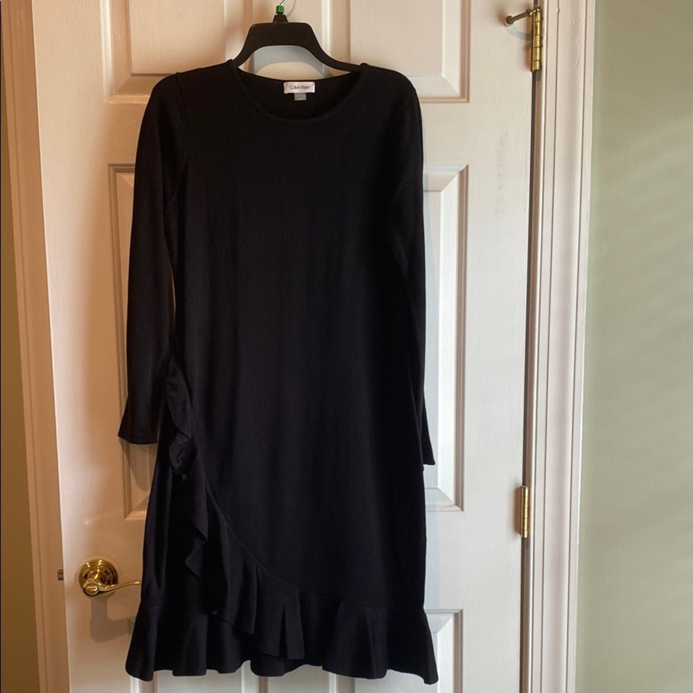 Calvin Klein Black Sweater Dress size L